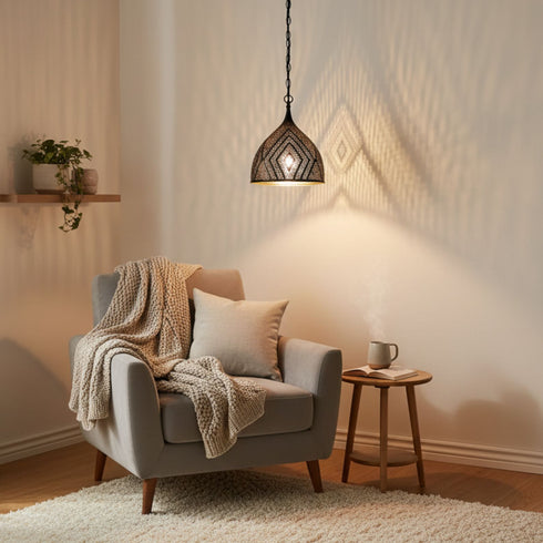 Moroccan Brass  Hanging Lamp –  Moroccan Light Fixtures (PL 1090)